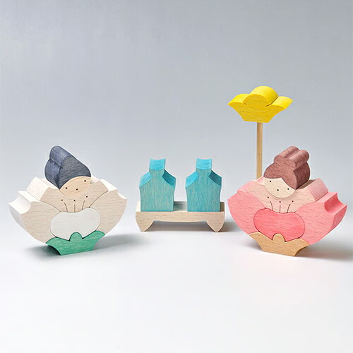 楽天市場】小黒三郎 梅の花坐りびな（ぼんぼり付き） : 木のおもちゃ