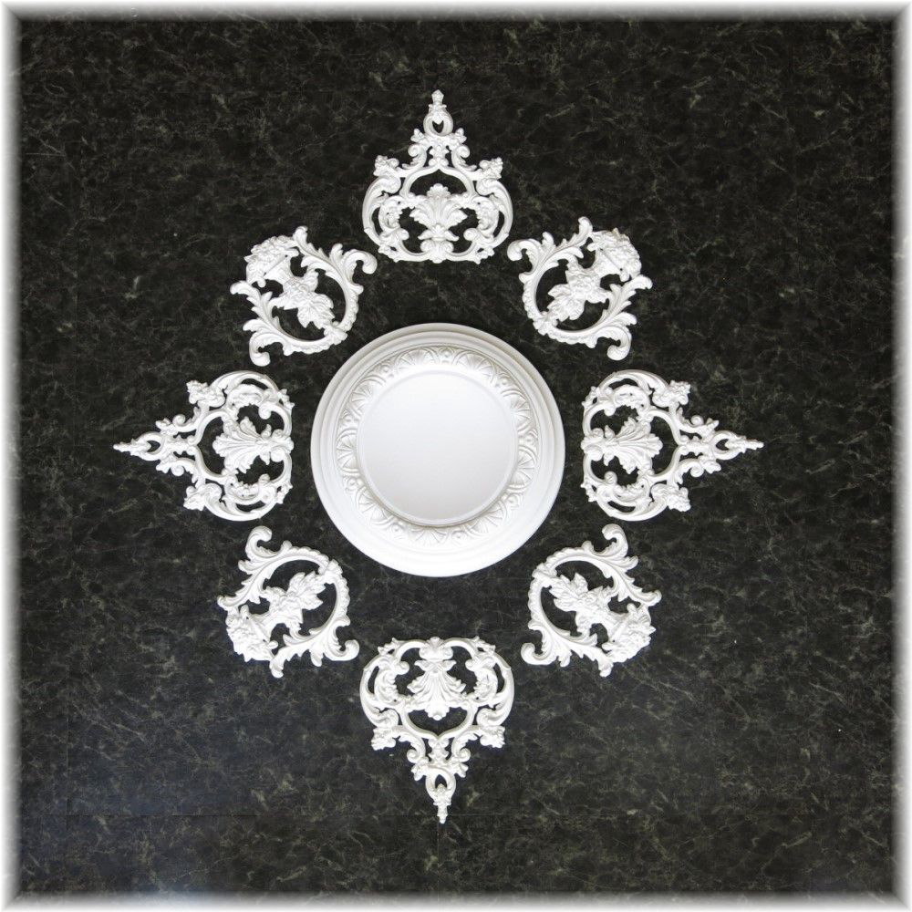 楽天市場】シーリングメダリオン シャンデリア装飾 ホワイト 白 天井用