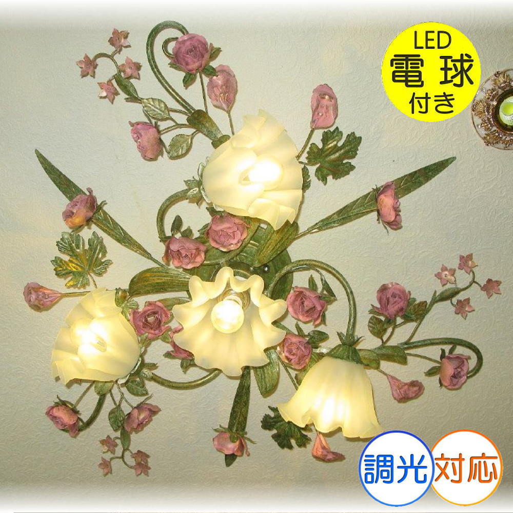 楽天市場】【期間限定pt6倍】豪華！ 綺麗なデザイン 薔薇モチーフ LED