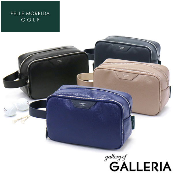 【最大36倍 4/20限定】 もれなくケアセット＋選べるノベルティ ペッレモルビダ ゴルフポーチ PELLE MORBIDA GOLF ゴルフ ポーチ ラウンドポーチ カートバッグ 小物入れ 撥水 手持ち ハンドル付き ファスナー マチ 軽量 メンズ レディース PG012