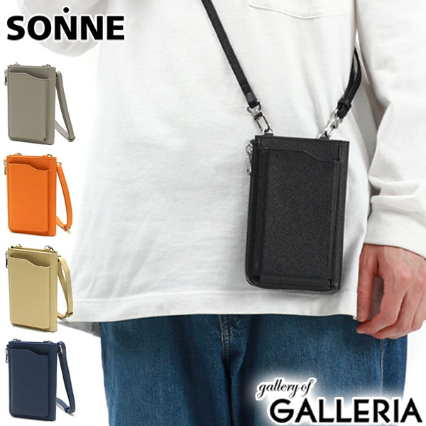 【最大55倍 10日2時迄】 ノベルティ付 ゾンネ ショルダーバッグ メンズ レディース SONNE スマホショルダー 斜めがけ ブランド 小さめ 大人 軽量 かわいい 財布 小銭入れ カード 本革 レザー スマホ iPhone スマホポーチ お財布ショルダー CLAUDIO SOX017