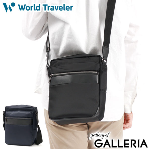 【最大52倍 17日10時迄】 ワールドトラベラー ショルダーバッグ World Traveler エラン ミニショルダー 斜めがけバッグ 小さめ A5 軽量 ファスナー 縦型 ナイロン 耐久性 丈夫 シンプル メンズ 17241
