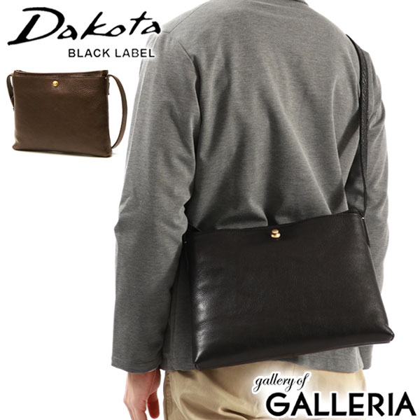 キーホルダー&ノベルティ付 ダコタブラックレーベル ショルダーバッグ メンズ レディース ブランド Dakota BLACK LABEL 斜めがけ バッグ レザー 横型 本革 B5 イオ 1623201