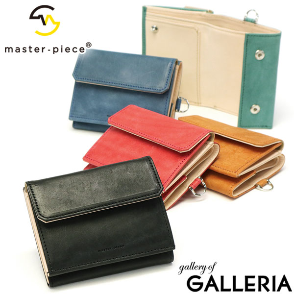【当店限定 エントリーで最大21倍】 ノベルティ付 【正規取扱店】 マスターピース 三つ折り財布 メンズ レディース 革 ブランド コンパクト 財布 サイフ master-piece 三つ折り ミニ財布 本革 薄い カード 軽量 小銭入れ 外側 rough 日本製 223423