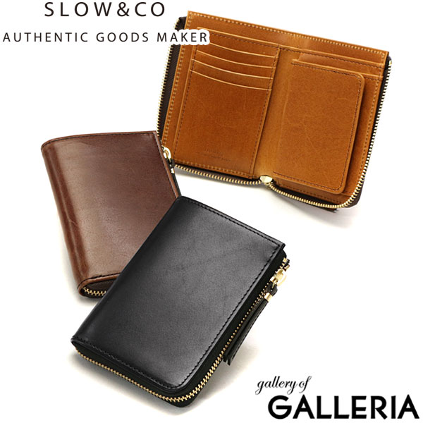 美品　SLOW&CO 二つ折り財布　ブラック SLOW（スロウ） 最大51%☆1/1.4限定 二つ折り財布 メンズ レディース