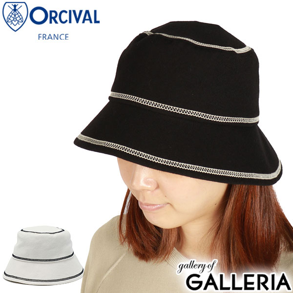 【最大55倍 10日2時迄】 オーシバル ハット バケットハット レディース ORCIVAL 帽子 バケハ ブランド 秋冬 春 秋 冬 コットン ウール ツバ おしゃれ カジュアル ステッチ シンプル 白 黒 日本製 オーチバル 女性 BUCKET HAT OR-H0335 WCT