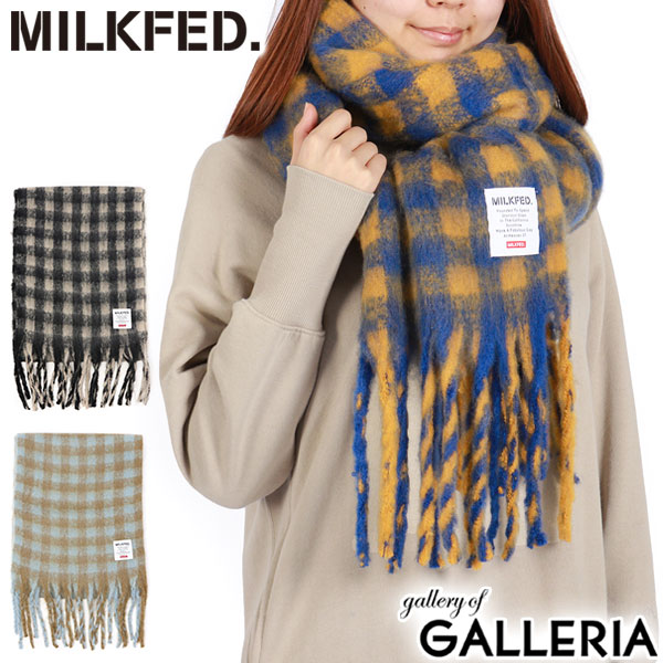 【美品】Fロゴ チェッカーパターン マフラー 楽天市場】【最大47倍 12/15限定】 ミルクフェド マフラー レディース