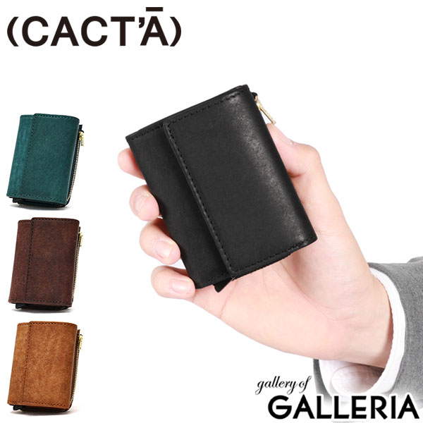 【最大45倍 4/20限定】 ノベルティ付 カクタ 三つ折り財布 財布 メンズ レディース (CACT'A) CACTA ブランド コンパクト 小さめ 三つ折り ミニ財布 本革 革 レザー スキミング防止 カードプロテクター PAYMENT HUNTER WALLET - MAX - PUEBLO 2044