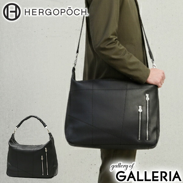 Wノベルティ付 【正規取扱店】 エルゴポック ショルダーバッグ メンズ 大容量 大きめ おしゃれ HERGOPOCH バッグ ブランド 革 本革 斜め掛け トートバッグ トート 2WAY ジャパニーズファームレザー メッセンジャーバッグ JF-SL