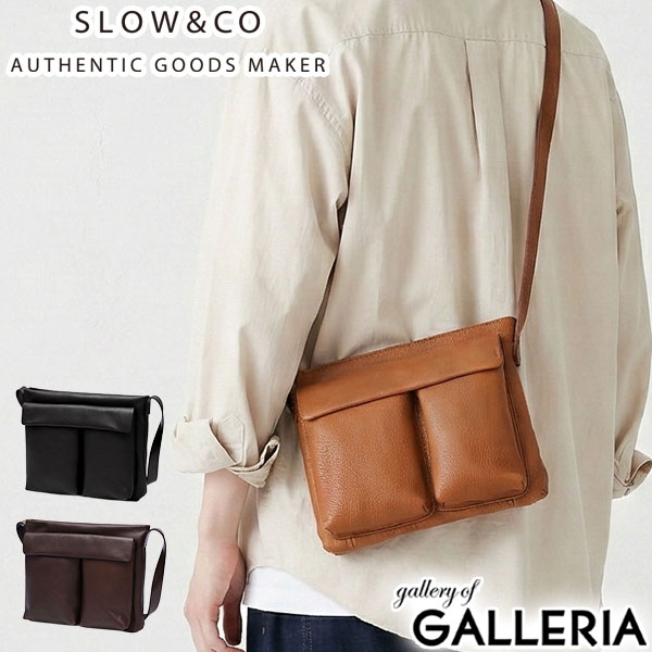 【当店限定 エントリーで最大21倍】 ノベルティ付 SLOW ショルダーバッグ メンズ レディース 斜めがけバッグ スロウ バッグ 斜めがけ ブランド 小さめ コンパクト 本革 革 レザー かっこいい 大人 軽量 ショルダー 日本製 A5 Cb Helmet Shoulder Bag 858S72R 28,105円