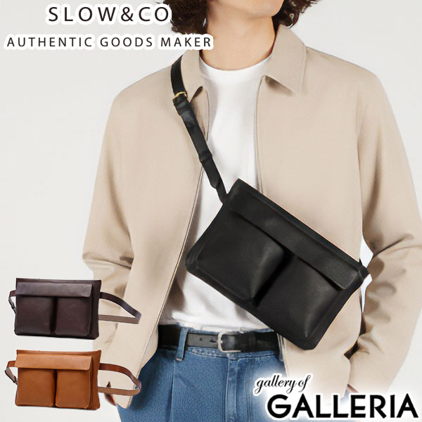 【最大51倍 26日2時迄】 ノベルティ付 SLOW ボディバッグ メンズ レディース スロウ バッグ 本革 革 レザー ブランド 小さめ コンパクト スモール 軽量 斜めがけ ショルダー かっこいい おしゃれ シンプル 横型 日本製 A5 Cb Helmet Body Bag 858S73R|ギャレリア Bag&Luggage ANNEX