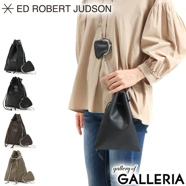 【最大54倍 4/15限定】【セール40%OFF】 ED ROBERT JUDSON ショルダーバッグ エドロバートジャドソン ODD - POUCH SIZE.2 巾着 ショルダー バッグ ポーチ 斜めがけバッグ 本革 小さめ 軽量 日本製 メンズ レディース B01YBG-115-2