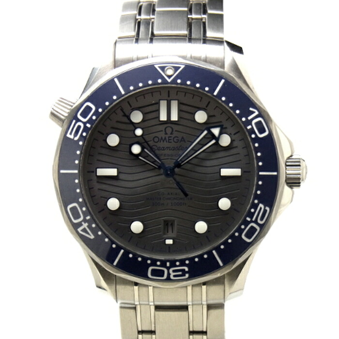 ★New Arrival★【USED】ゼロ - OMEGA- シーマスター 専門的 ダイバー 300 コーアクシャル お師匠さんクロノメーター 210.30.42.20.06.001 薄墨色 灰 青 青色 公債証書 ギャランティ 付 壱所有権者 美品 滅多に無い！ SS 自動小銃巻 メンズ ウオッチ 【中古】 メンズ腕時計-腕時計