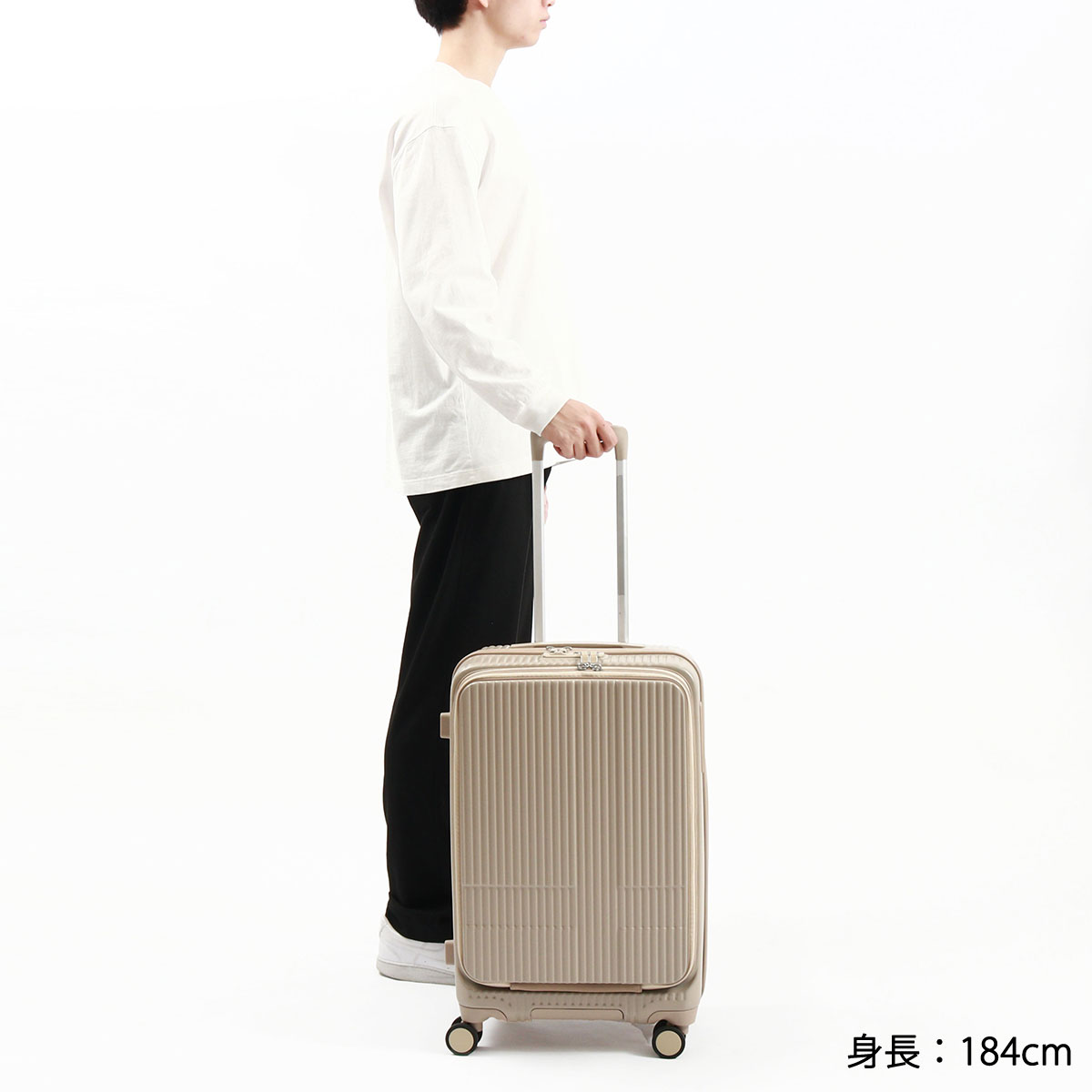 イノベーター スーツケース キャリーケース フロントオープン Mサイズ 55l ファスナー Innovator
