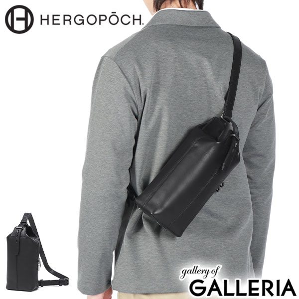 Wノベルティ付 【正規取扱店】 エルゴポック ボディバッグ メンズ 本革 ブランド HERGOPOCH レザー 革 かっこいい 小さめ コンパクト 2WAY 斜めがけ 日本製 ベジタブルタンニンレザー 2wayクラッチショルダーバッグ MG2-SSR