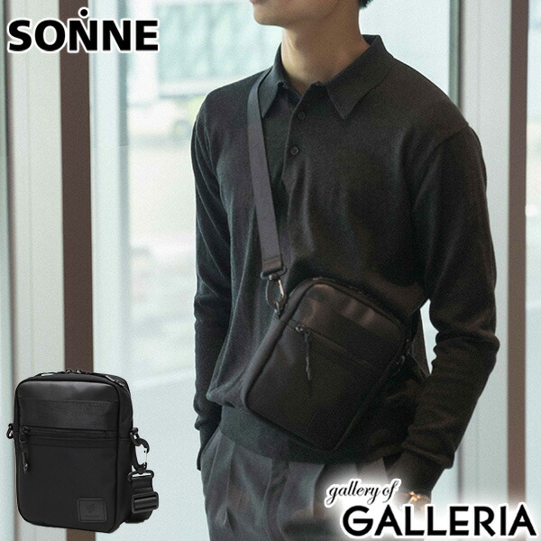 ノベルティ付 ゾンネ ショルダーバッグ メンズ 斜めがけバッグ ブランド SONNE 小さめ ミニ 軽量 縦型 大人 かっこいい カジュアル シンプル ブラック ミニショルダー サブバッグ 斜めがけ 撥水 STAR FLYER SOSF004