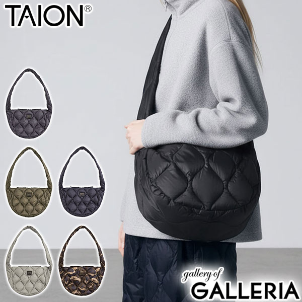 【最大37倍 10日2時迄】 タイオン ショルダーバッグ メンズ レディース TAION ダウン 斜めがけ 軽量 小さめ 大人 ショルダー ナイロン キルティング 軽い MILITARY LINE ミリタリー バナナショルダー ダウンバッグM-ソフトシェル TAION-BBG02ALSML-1-M