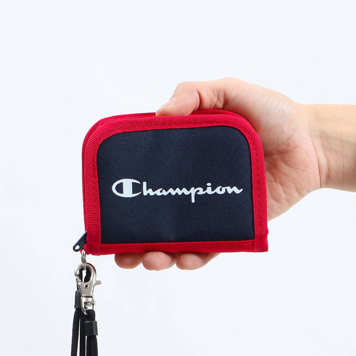 楽天市場 エントリー 楽天カード最大27倍 11 10限定 メール便 チャンピオン 財布 Champion 二つ折り 二つ折り財布 コンパクト ブリーズ メンズ レディース 中学生 高校生 学生 子供 ジュニア キッズ 小銭入れ付き ファスナー ストラップ付き 57643 新作 2021
