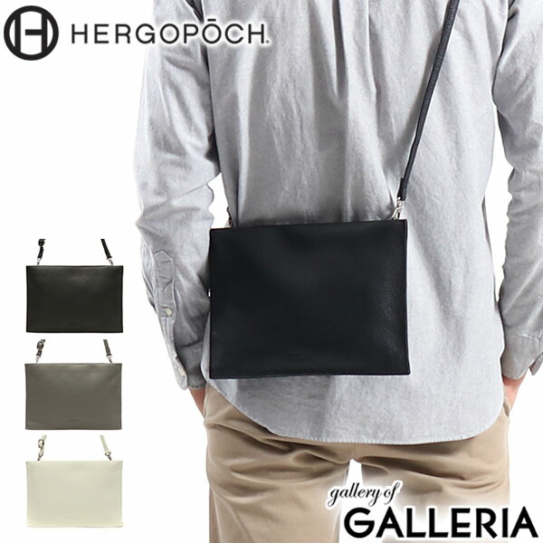 【最大36倍 4/20限定】 Wノベルティ付 【正規取扱店】 エルゴポック サコッシュ HERGOPOCH ショルダーバッグ 斜めがけ 本革 TC Series クラッチバッグ メンズ レディース 2WAY 小さめ A5 TC-SCL