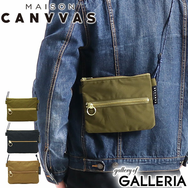 【最大43倍 17日10時迄】 メゾンキャンバス トラベルポーチ MAISON CANVVAS サコッシュ TRAVEL POUCH ミニショルダー 斜めがけ カジュアル シンプル メンズ レディース コットン M1044