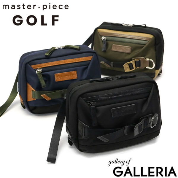 円 い出のひと時に とびきりのおしゃれを もれなくトリプルプレゼント マスターピースゴルフ ポーチ Master Piece Golf ラウンドポーチ ゴルフ ファスナー 小物入れ 防水 撥水 ストラップ付 ナイロン ブランド メンズ レディース