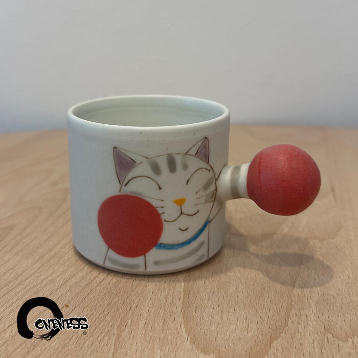外山亜基雄　パンチマグ ねこ　かわいい　作家 手作 日本製　笠間　三毛　トラ　ハチ割れ　ギフトBOX入り