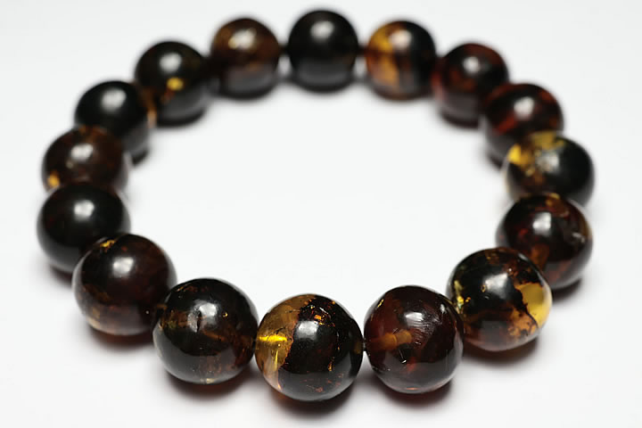13mm3Aブルーアンバーブレスレット