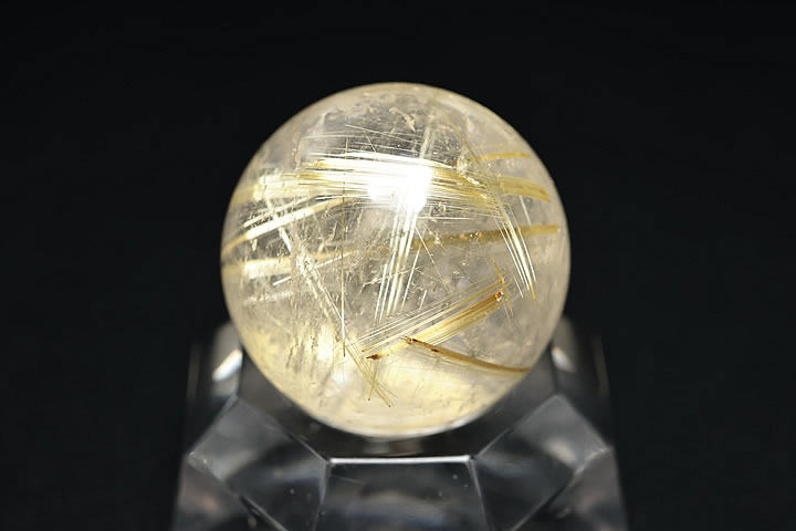 楽天市場】【一点物】【希少】ガーデンルチルクォーツ 丸玉 スフィア