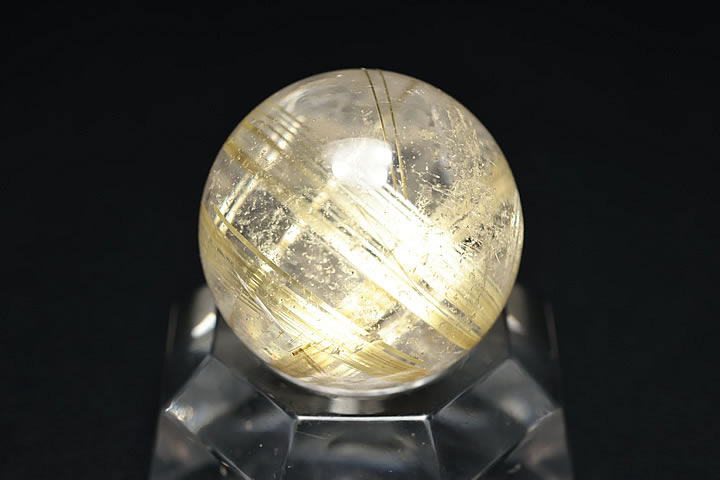 楽天市場】【一点物】【希少】ガーデンルチルクォーツ 丸玉 スフィア