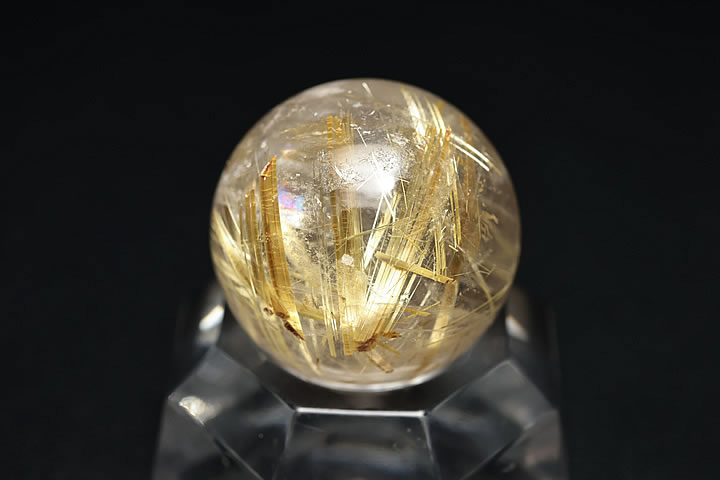 楽天市場】【一点物】【希少】ガーデンルチルクォーツ 丸玉 スフィア