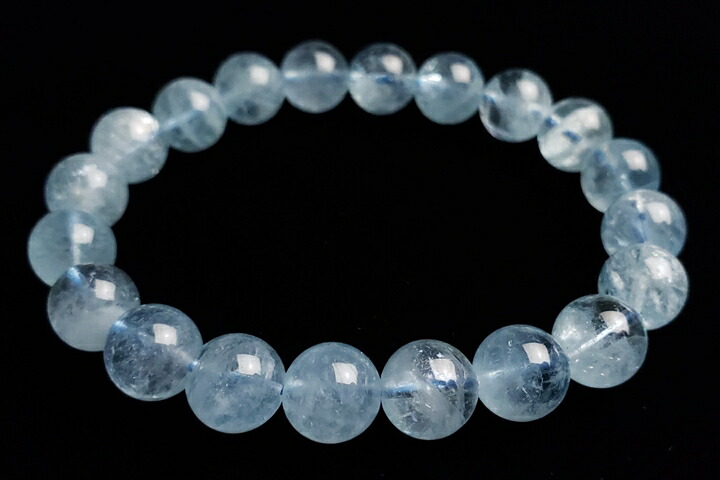 楽天市場】8.5mmサンタマリアアクアマリンブレスレット ディープカラー