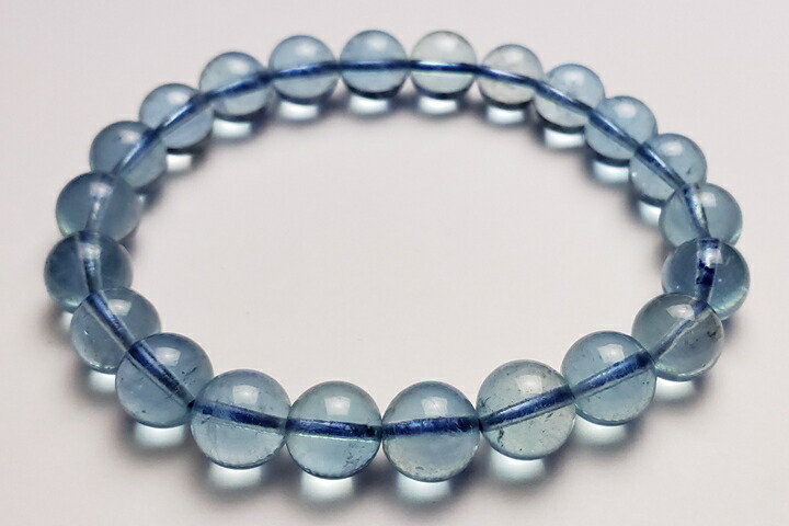 楽天市場】AAA サンタマリアブルー アクアマリン ブレスレット 6.9mm