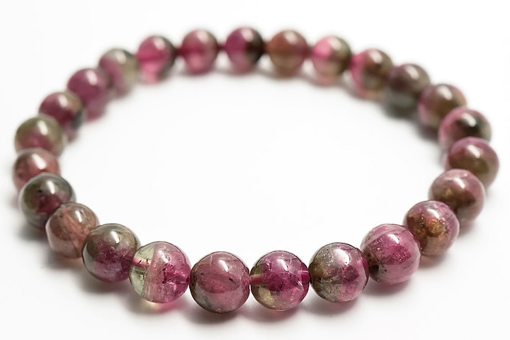 【宝石質】 ウォーターメロントルマリン　ブレスレット 15cm 7mm 高品質 楽天市場】超レア品6.5mm宝石質ウォーターメロントルマリン