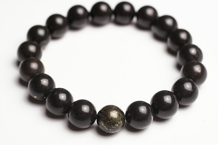 10mmヒマラヤ聖蛇石ブレスレット ネパール・カリガンダキ河産（ヒマラヤアンモナイトブレスレット） 19,800円