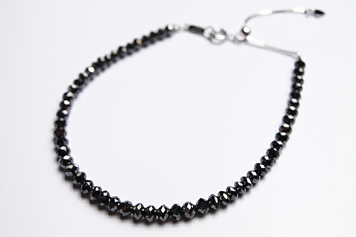 4mmブラックダイヤモンドカットブレスレット　22.1ct
