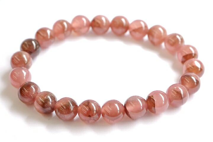 8mm 北海道産インカローズ(ロードクロサイト)ブレスレット　ファイナルグレード 56,386円