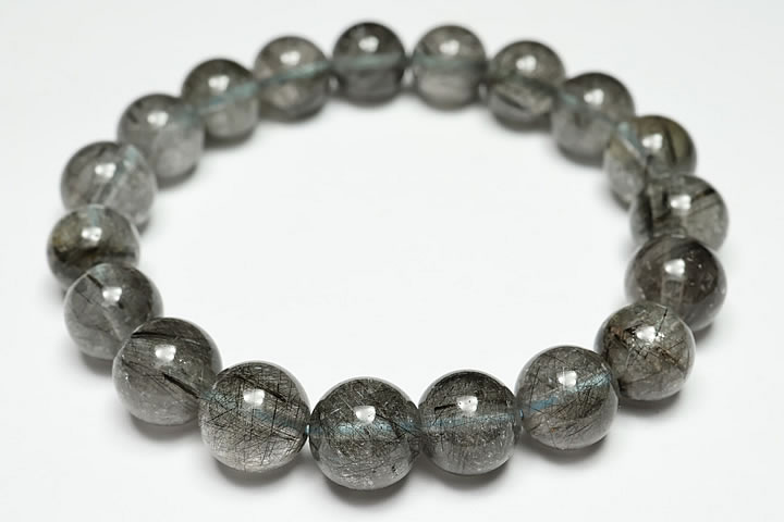 天然石 黒針・金針ルチルブレスレット 内周：約18.3cm　　240101819 天然石 黒針・金針ルチルブレスレット 内周：約18.3cm 240101819