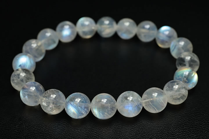 楽天市場】8mmレインボームーンストーンブレスレットファイナル