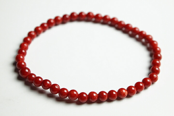 楽天市場】最高級高知県土佐沖産4mm天然血赤珊瑚ブレスレット 保証書付