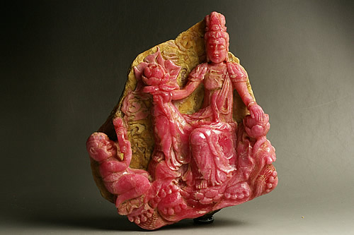 インカローズ　38.5　ロードクロサイト　鑑賞石　石　置物　オブジェ　インテリア インカローズ 38.5 ロードクロサイト 鑑賞石 石 置物 オブジェ