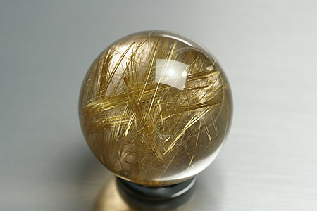 楽天市場】【一点物】【希少】ガーデンルチルクォーツ 丸玉 スフィア