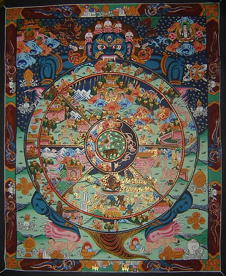楽天市場】曼荼羅 マンダラ タンカ 掛軸 肉筆画 チベット密教 仏教美術