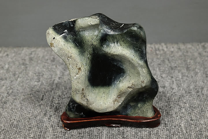 蛇石　木製台座付き(蛇紋岩)へび石 b4937.jpg