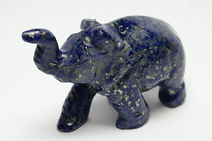ラピスラズリ彫刻 ゾウ
