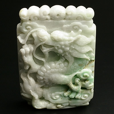 翡翠製 鳥と花の彫刻 約30cm imgrc0079793178.jpg