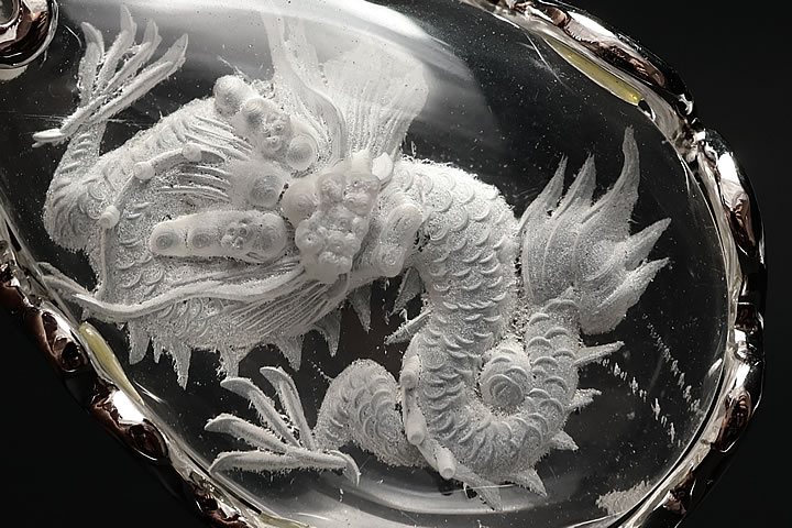 白龍ペンダントトップ　手彫り彫刻龍ペンダントトップ｜ギャラリーメイスン