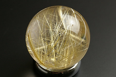 楽天市場】【一点物】【希少】ガーデンルチルクォーツ 丸玉 スフィア