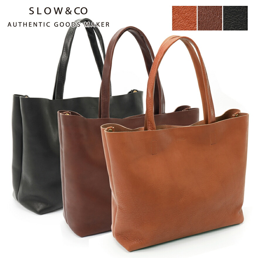 ★黒入荷★SLOW限定特典も★SLOW トートバッグ bono バッグ メンズ 本革 ブランド 日本製 ／スロウ バッグ ボーノ 栃木レザー レディース 本革 new tote bag- 49S304K エイジング 軽量 仕事 通勤 自立 大きめ 大容量 肩掛け 横型 おしゃれ A4 B4 オーク チョコ