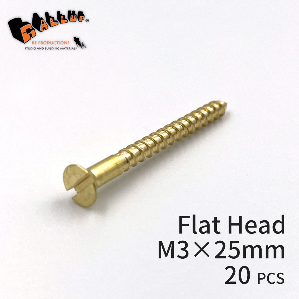 楽天市場】ブラススクリュー フラットヘッド M5×25mm (皿頭) 20
