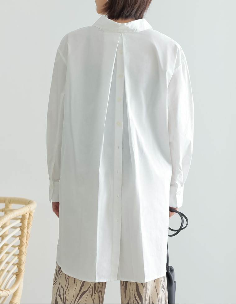 後ろ筆法がフィーチャー正鵠な綿織物ティーシャツmサイズ バック名取り草コットンシャツチュニック レディース ブラウス シャツ チュニック バック美形 バックボタン 綿100 コットン100 21春 21年頃春九夏新作 Hotjobsafrica Org